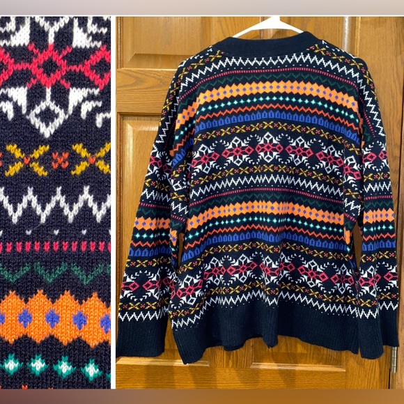 NWT Talbots Woman Plus 2X Fair Isle Button Front Cardigan - Picture 2 of 2